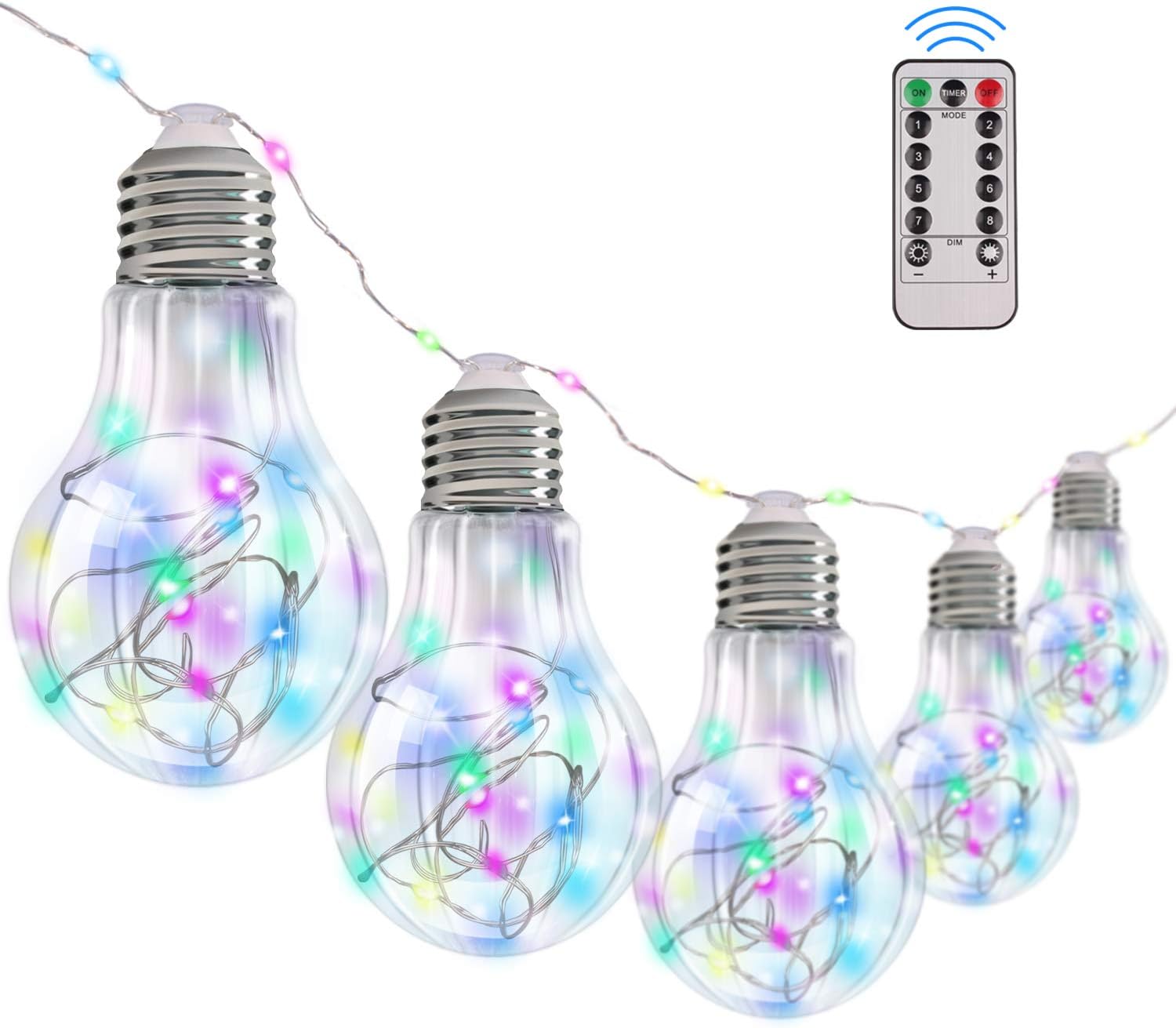 Danolt 8.5FT Fairy String Lights with Remote and Timer Waterproof Copper Wire Bulb String Light Romantic Decor for Mother's Day, Home, Garden, Bedroom, Party, Wedding