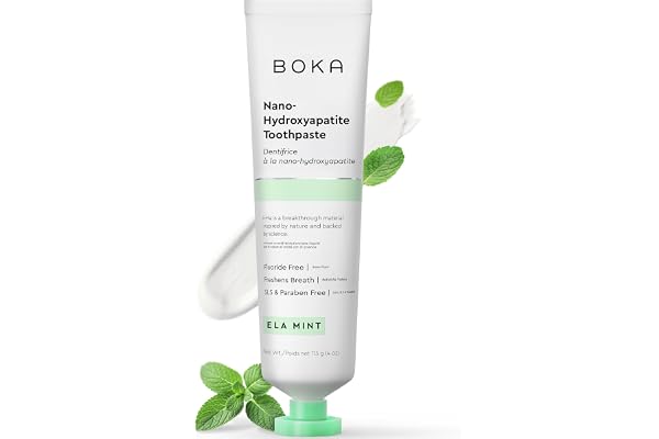 Boka Fluoride Free Toothpaste, Nano Hydroxyapatite Toothpaste, Appropriate for Sensitive Teeth - for Adult Oral Care - Ela Mi