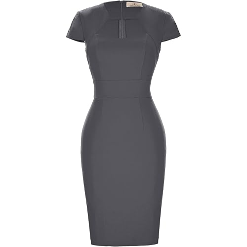 GRACE KARIN Women's 50s Vintage Pencil Dress Cap Sleeve Wiggle Dress CL7597