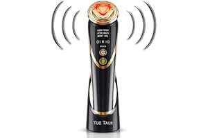 TOE TALK Radio Frequency Facial Machine with EMS - Anti-Aging Skin Tightening Rejuvenation Skin Care Eqipment Home Use,5 in 1 Light Therapy for Wrinkles Lifting High Frequency Face Massager.