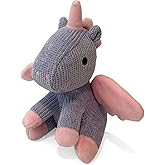 Knit 8" Unicorn Stuffed Animal Plush Toy - Purple & Pink Cuddly Soft Plushie is Ideal for Girls Ages 3-7 - Small Unicorn Stuffy - Perfect Stocking Stuffer for Girls - Small Christmas & Hanukkah Gift
