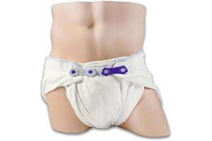 LeakMaster Adult Cloth Diapers Muslin Weave 100% Cotton Flat Cloth Diapers - Use with Pins or Fasteners - Very Absorbent - Size 2, -6 Layers Thick -44x44 in.
