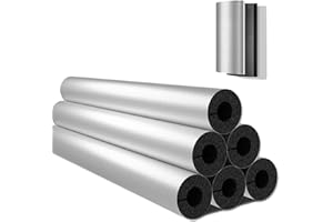 High-Density Pipe Insulation 1-1/2" 2" 2-1/2" 3" 3-1/2" 4" Foam Tube Hose Water Embossed Aluminum Foil Tubing Insulation Slee