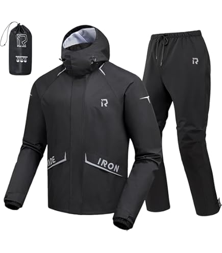 Amazon.com: Hilitchi Black Men Waterproof Rainstorm Rainy Day Rain