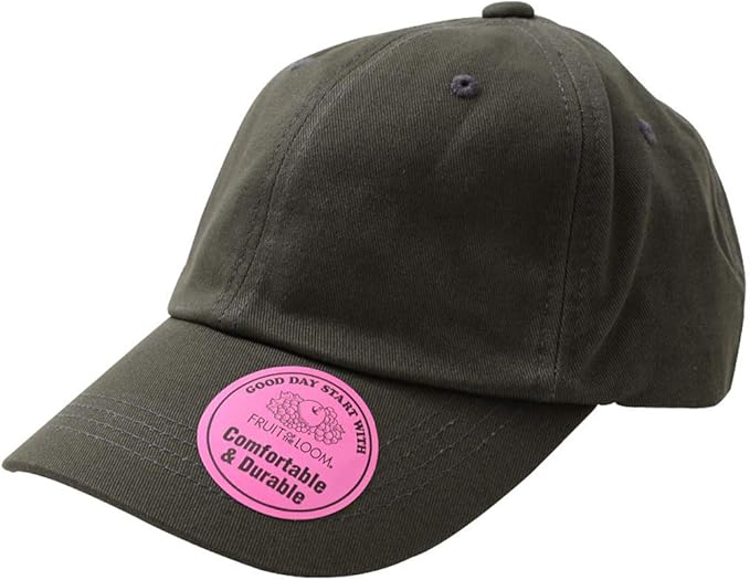 Amazon Fruit Of The Loom フルーツオブザルーム ローキャップ ポロ キャップ 6パネル ユニセックス 帽子 無地 キャップ メンズ レディース ジェットキャップ ソリッドチャコール キャップ 通販