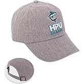 Desert Cactus Hawaii Pacific University Baseball Hat Sharks HPU Brimmed Embroidered Cap Adjustable Cloth Strap Adult (Style A) Grey