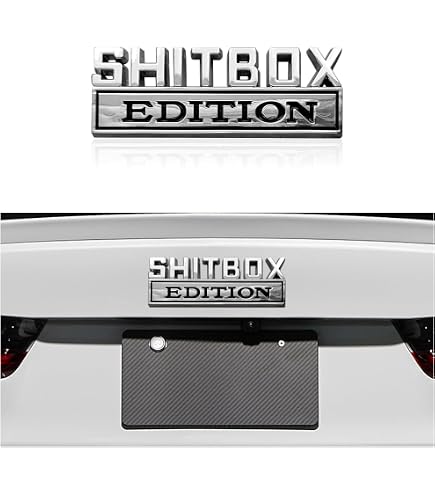 2x SHITBOX EDITION emblems 3D Badge Decal for Truck Chevy Car Truck