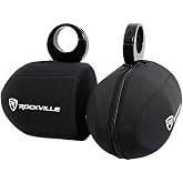 Rockville RWBC Neoprene Covers for 6.5" Marine Wakeboard Tower Speaker Pair | Water and Moisture Protection, Heavy-Duty Stitching, Strong Zipper, Snug Fit, Fits 7"-7.7" Diameter, 8.5"-9.5" Height Pods