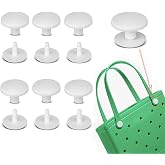 6 Sets Replacement Rivets for Beach Bag Handles Repair Replacement Rivets Button Strap Compatible for Rubber Beach Tote Bag (White)