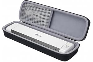 co2CREA Hard Travel Case for Brother DS-640/DS-940DW/DS-720D/DS-740D Mobile Color Page Scanner, Waterproof EVA Travel Carrying Case with Mesh Pocket and Handle, Fits Cables and Accessories (Case Only)