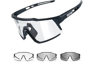 VOZAPOW Photochromic Sports Sunglasses XL for Men Women, TR90 Frame Cycling Glasses for Baseball, Running, Hiking