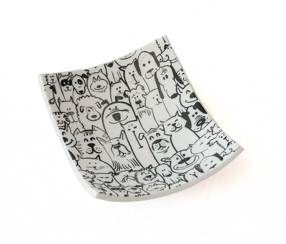 White Dog Ring Dish Holder for Pet Lovers Jewellery Trinket Tray Gifts Home Decor Gifts