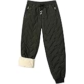 HONCAN Boy's Winter Snow Pants Sherpa Lined Sweatpants Thicken Warm Fleece Pants Sports Jogger Pants