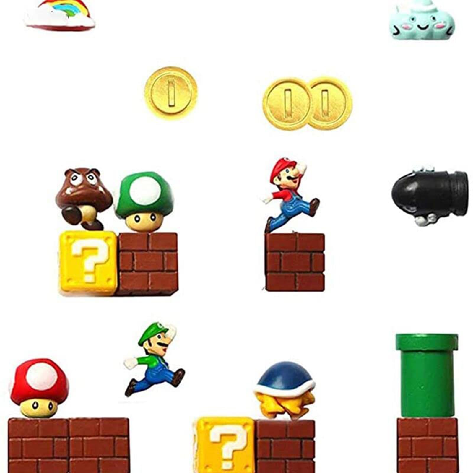 Photo 1 of 20 PCS Super Mario Fridge Magnets - 3D Magnets For Office ,Calendar ,Whiteboard ,Christmas Perfect for Ornaments Decoration collectionism