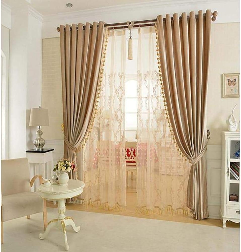 Amazon.com: Shunzao Glam Blackout Curtains Drapes Two Panels Living