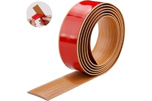 ORORANY Floor Transition Strip, Self Adhesive Laminate Floor Strip 5 CM Wide, 4 M, Wood Grain Design