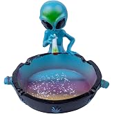 Outdoor Ash Tray, Cool Ashtrays for Cigarettes, Alien Fantasy Ashtray Decor for Home Office, Ornament Gift