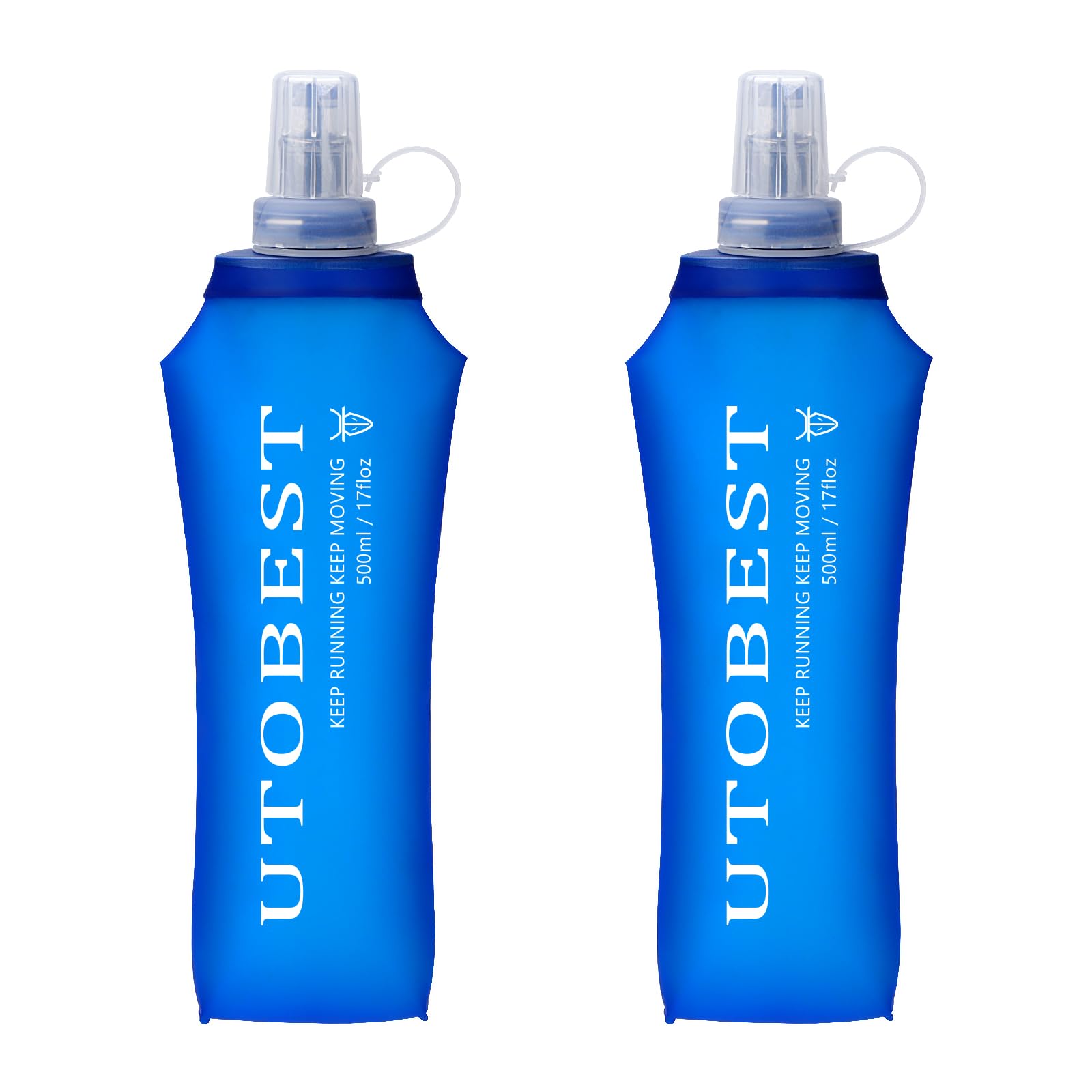 UTOBEST Soft Flask Running Water Bottle Collapsible Water Bottle for Trail Running Hydration Pack Hiking Cycling Climbing 500ML