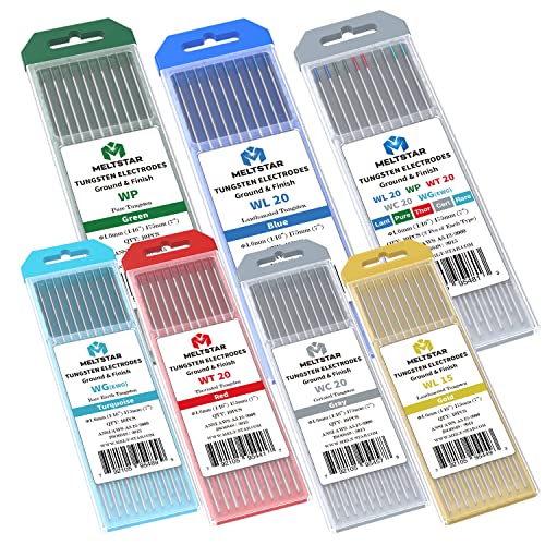 Meltstar TIG Welding Tungsten Electrodes Combination Settings Thoriated