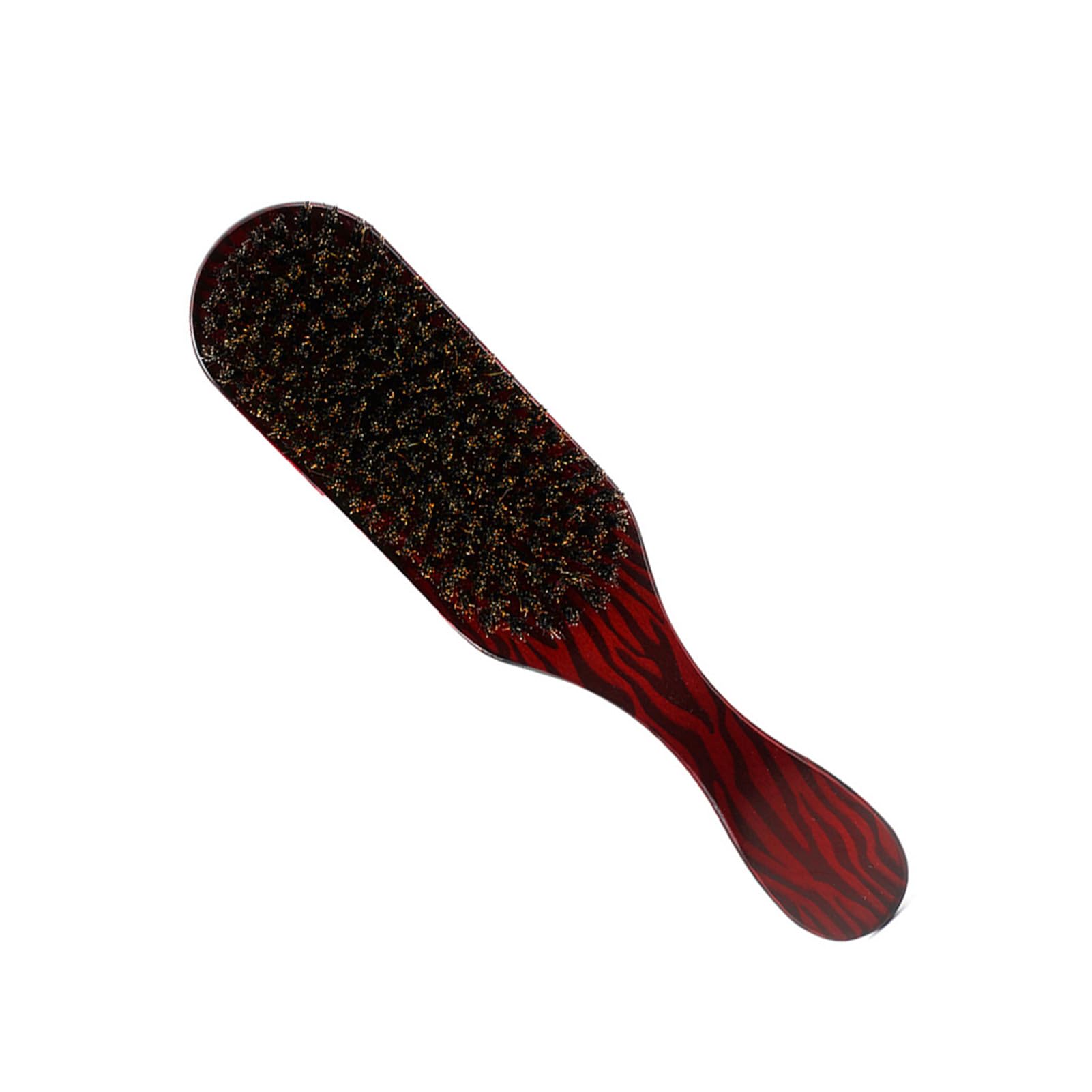 Haofy Boar Bristle Hair Brush, Curved Paddle Wooden Brush for Thick, Curly, Wavy, Dry or Damaged Hair, Natural Wood, Brown