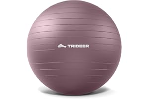 Trideer Exercise Ball Yoga Ball,Office Seating & Balance Ball Chair, Stability Ball for Pilates, Physical Therapy,Core Training & Balance Improvement & Stretching