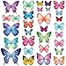 DECOWALL DS9-1302 30 Vibrant Butterflies Kids Wall Stickers Wall Decals Peel and Stick Removable Wall Stickers for Kids Nursery Bedroom Living Room d?cor