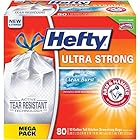 Hefty Ultra Strong Trash Bags (Clean Burst, Tall Kitchen Drawstring, 13 Gallon, 80 Count)
