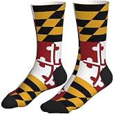 MOLIAN Flag Of Maryland Pattern Athletic Crew Socks For Women Men Novelty Sports Socks