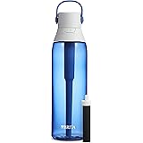 Brita Water Bottle with Filter, 26 Ounce Premium Filtered Water Bottle, BPA Free, Sapphire