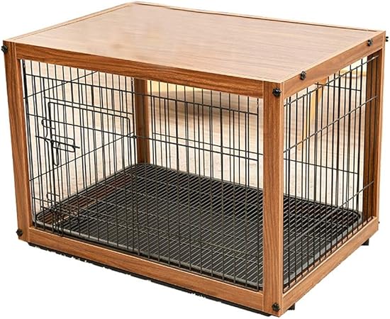 Casetas para perros Los cajones del perro de madera de hierro doble capa interior de la