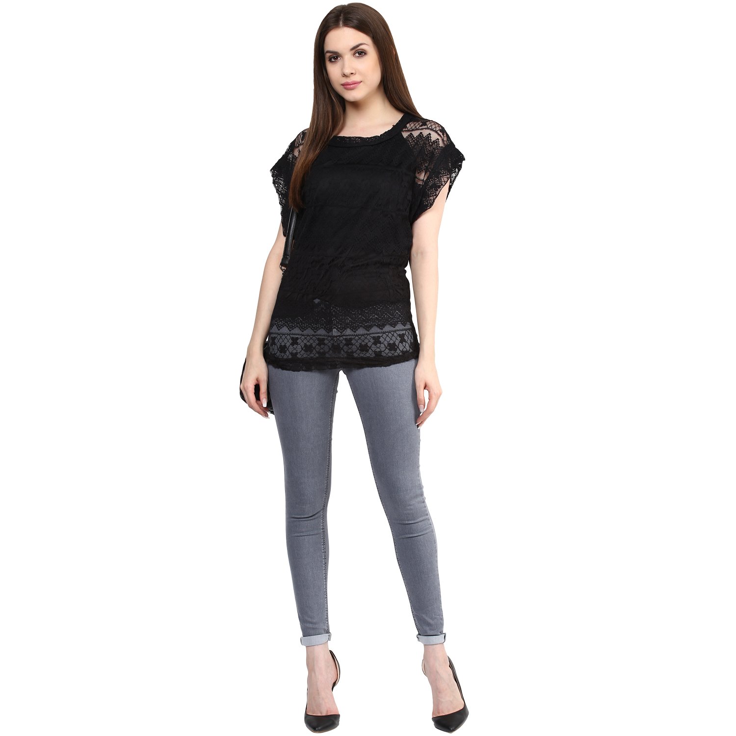 mayra women's net top