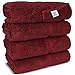 Chakir Turkish Linens Premium Cotton Absorbent Turkish Towels (Bath Towel - Set of 4, Cranberry)