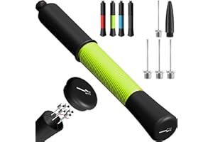 FENXYO Ball Pump with Needle Storage(Never Lose Pin) Basketball Pump with 5 Needles and Extendable Cable, Soccer Football Pumps, Volleyball Pump Rugby Ball Inflator - Great for All Balls - 1&2 Pack Available