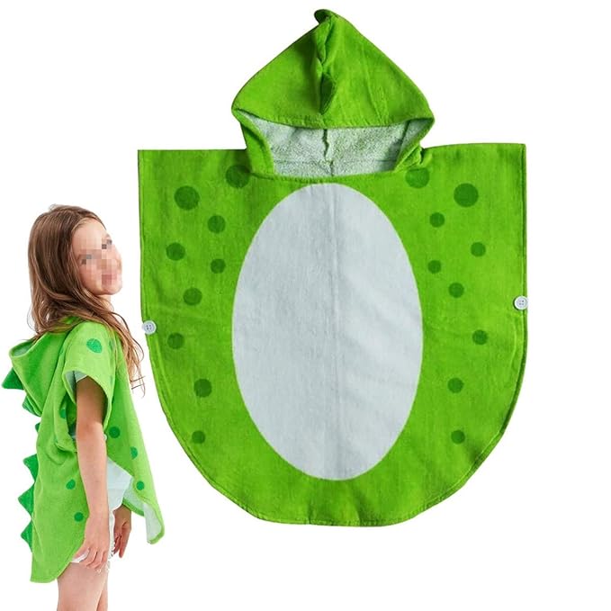 Children Bath Towel Robe Kids Poncho Towel Swimming Poncho Dinosaur