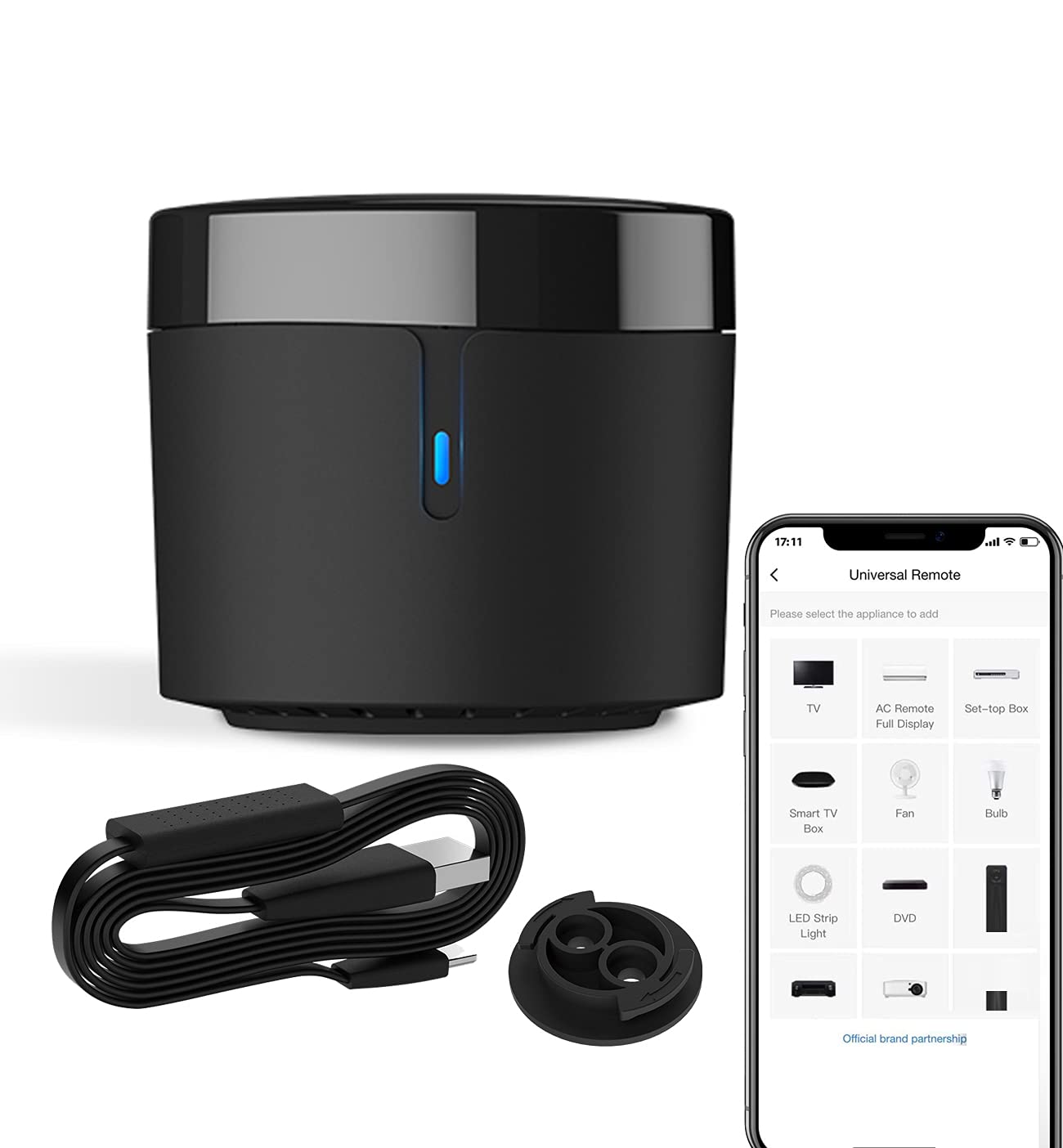 Photo 1 of Broadlink RM4 Mini IR+HTS2 Temperature Humidity Sensor WiFi IR Remote Controller for Air Conditioning TV Set-top Box Compatible with Alexa