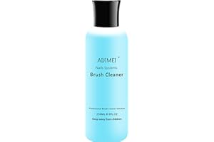 Aijimei Acrylic Nail Brush Cleaner - Liquid Paint Brush Cleaner for Nails Artists (250ml/8.5 FL.OZ)
