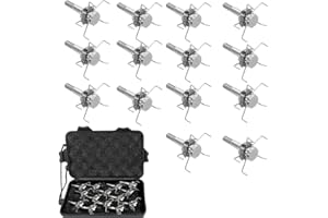 MTSBDM 14PCS 100 Grain Archery Replacement Points, Stainless Steel Screw-in Field Points with Storage Box for Recurve & Compo