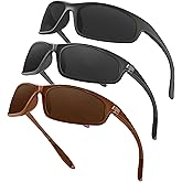 SPEEDHYUN Polarized Sports Sunglasses for Men Cycling Running Sunglasses for Women UV400 Protection Driving Fishing 3pack