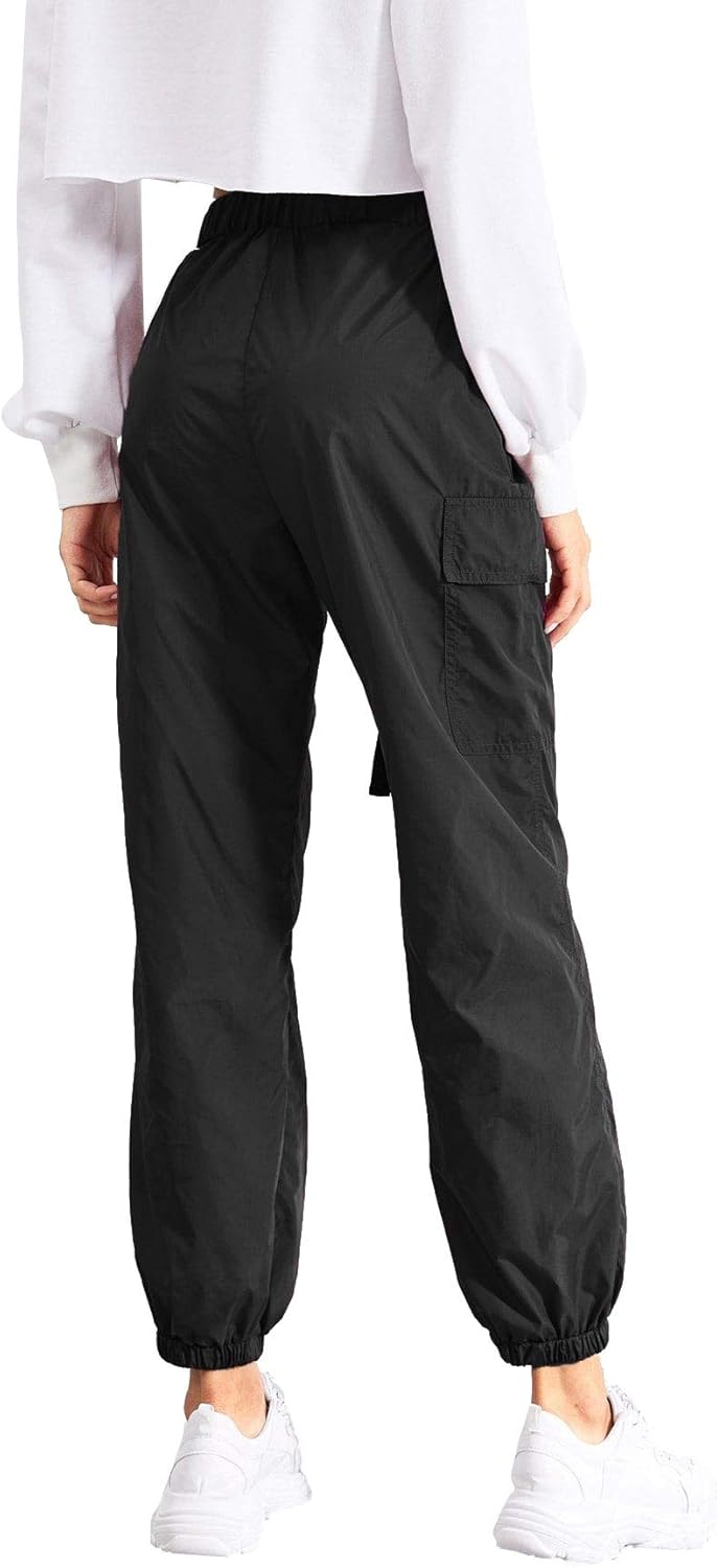 Amazon Shein カーゴパンツ ロングパンツ レディース 薄手 かっこいい テーパードパンツ ポケット付き スポーツ 着痩せ カジュアル 美脚 春秋 Lサイズ ロングパンツ 通販