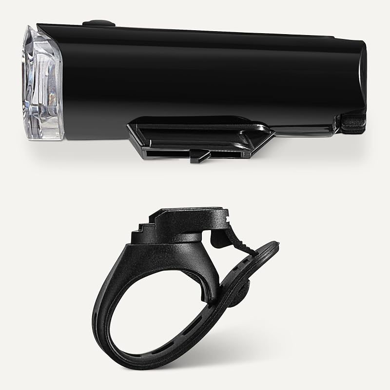 Set d'Éclairage Vélo LED avec Phare 100 Lumens et Feu Arrière 10 Lumens - Lampes de Vélo Étanches à 3 Modes avec Supports - Piles Incluses - Noir et Rouge