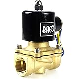 BACOENG 1/4" AC110V Electric Solenoid Valve (NPT, Brass, Normally Closed)
