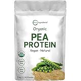 North America Grown, Organic Pea Protein Powder, 1KG (2.2 Pounds), Plant-Based Vegan Protein Organic, Rich in Branched Chain 