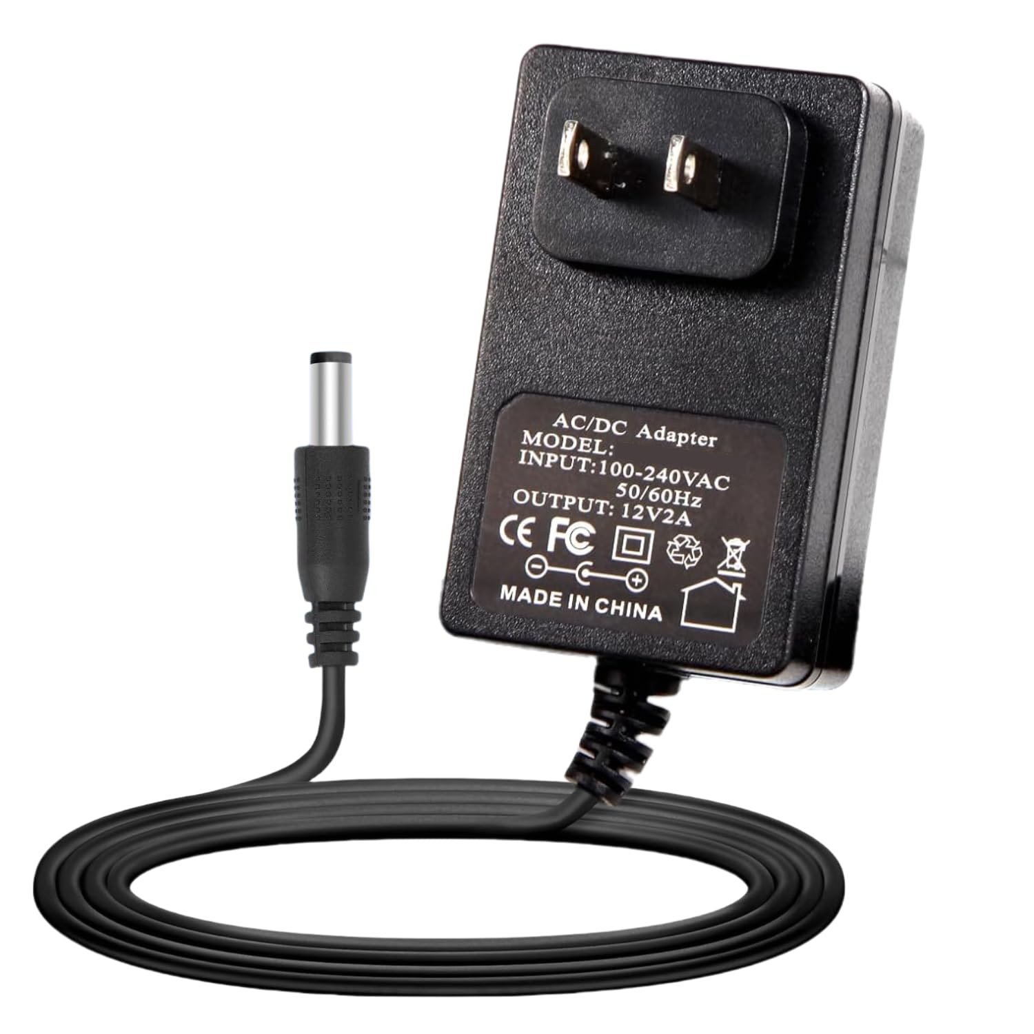 Photo 1 of 12V2A Adapter Power Cord Compatible with RESTECK, Vellax, Medcursor, Mirakel, InvoSpa Shiatsu Back Shoulder & Neck Massager AC/DC Adapter Class 2 Power Supply Charger Cable