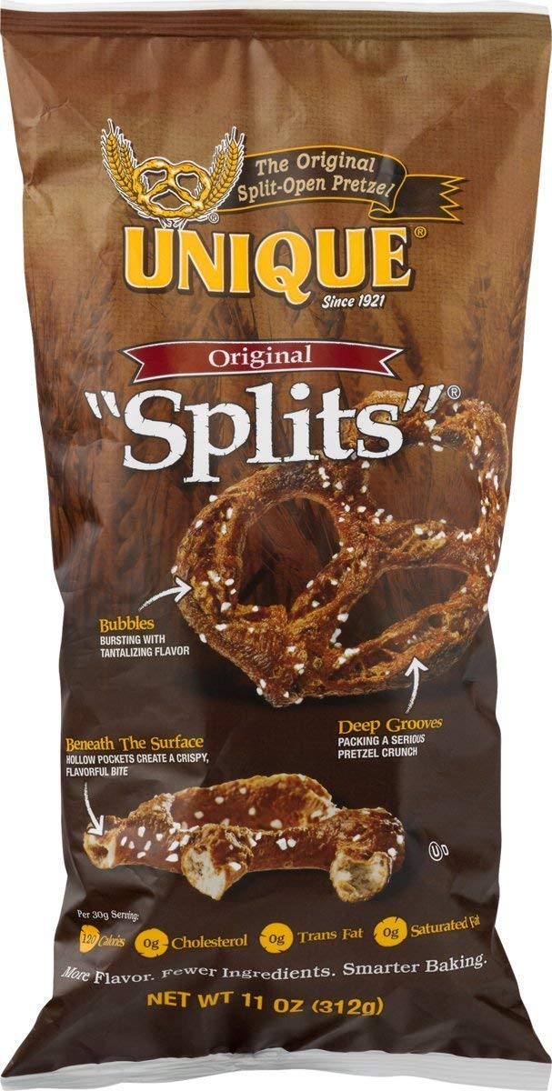 Unique Pretzels Extra Salt Pretzel Splits, 11 Oz. Bag (Set