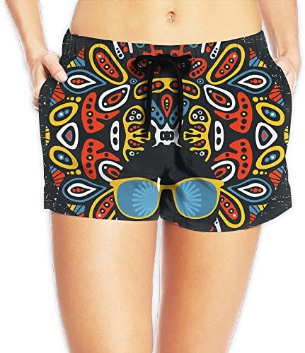 Cartoon Beauty Women Quick-drying Board Shorts