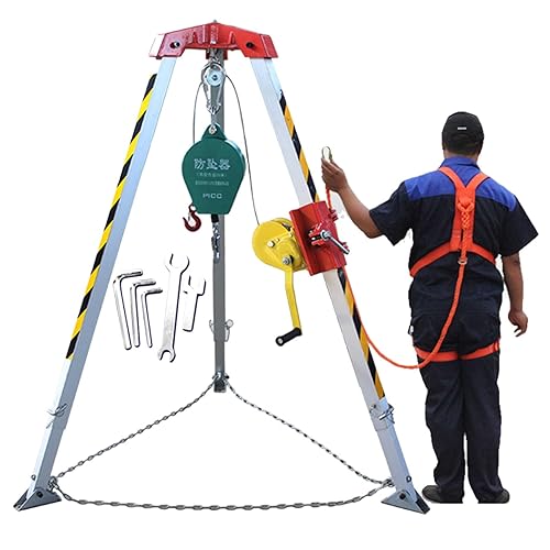 Confined Space Tripod Kit, Retractable Floor Rescue System with Storm ...