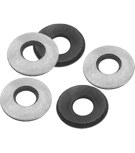 MECCANIXITY 120-Pack Stainless Steel EPDM Bonded Sealing Washers – 1/4" ID X 1" OD, M6.3, Neoprene Cushion For Bolts & Screws
