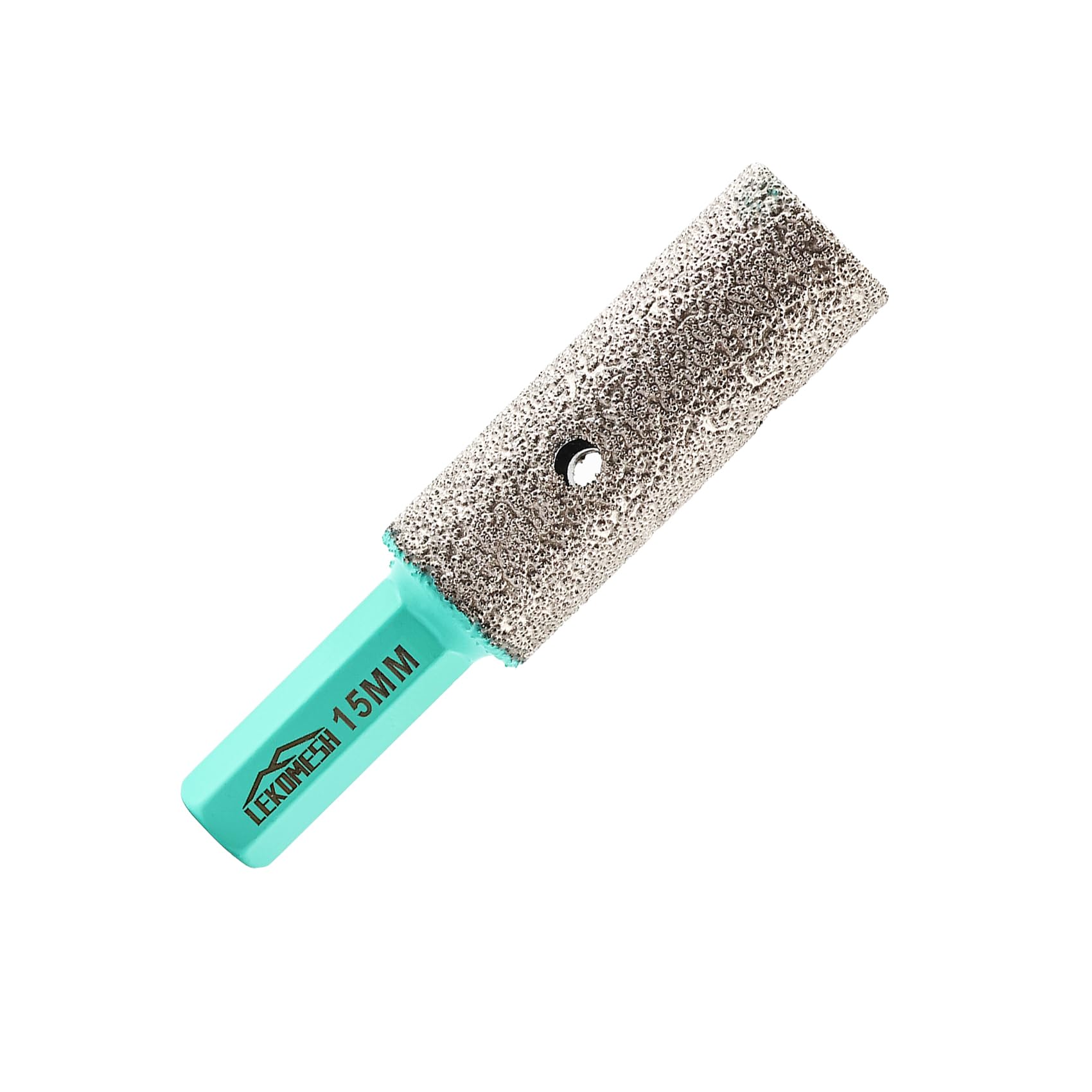 LEKOMESH Diamond Finger Milling Bits - 15mm x Hex Shank Electric Drill for Enlarging Grinding Edging Exsiting Holes of Porcelain Tile Ceramic Marble Granite