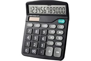 Desktop Calculator -Standard Function Calculator with 12-Digit Large LCD Display Solar & Battery Dual Power for Home Basic Of