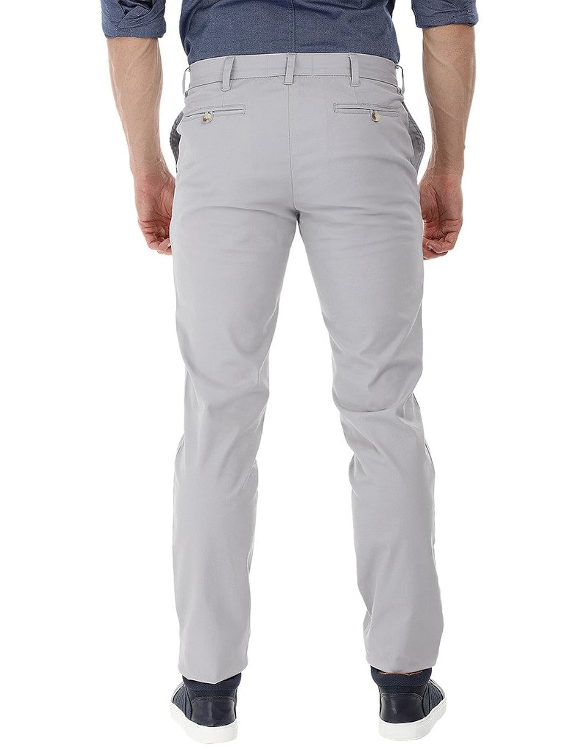 zobello men's slim fit cotton chinos